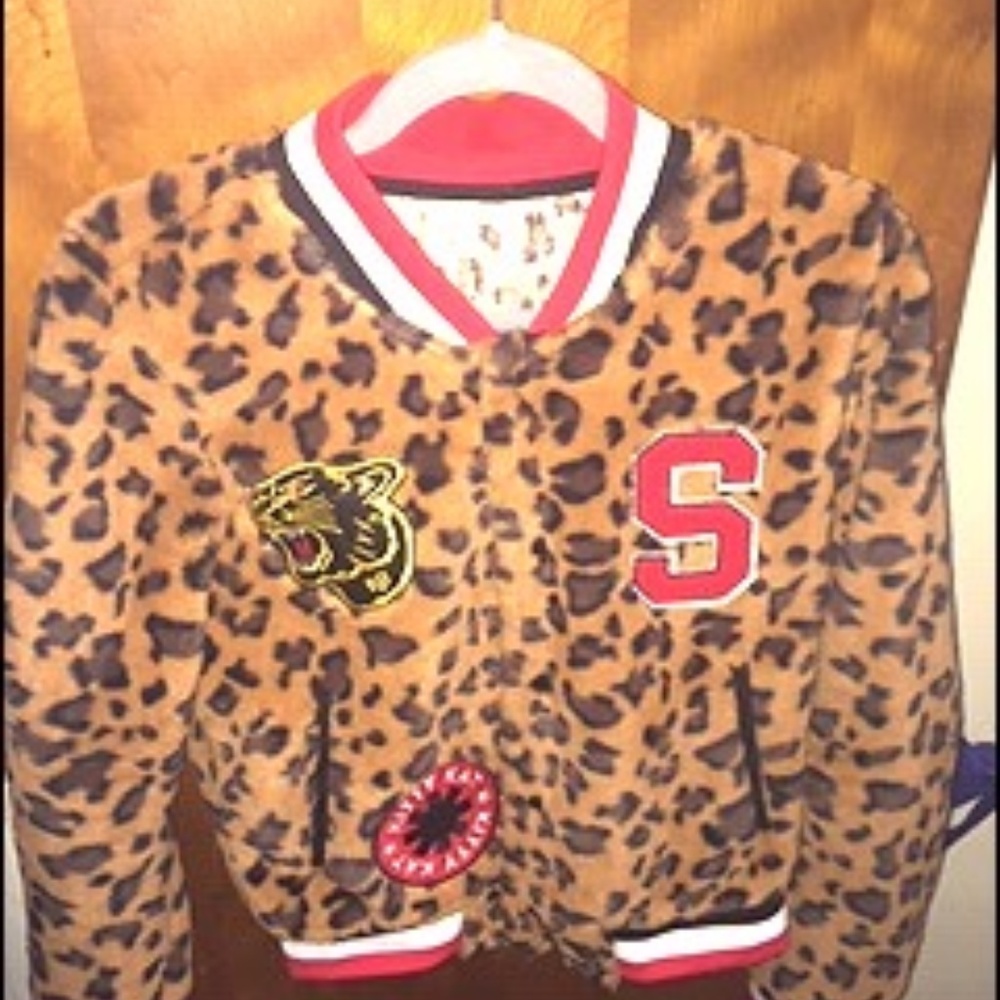 KITTY CAT CHEETAH BOMBER JACKET
